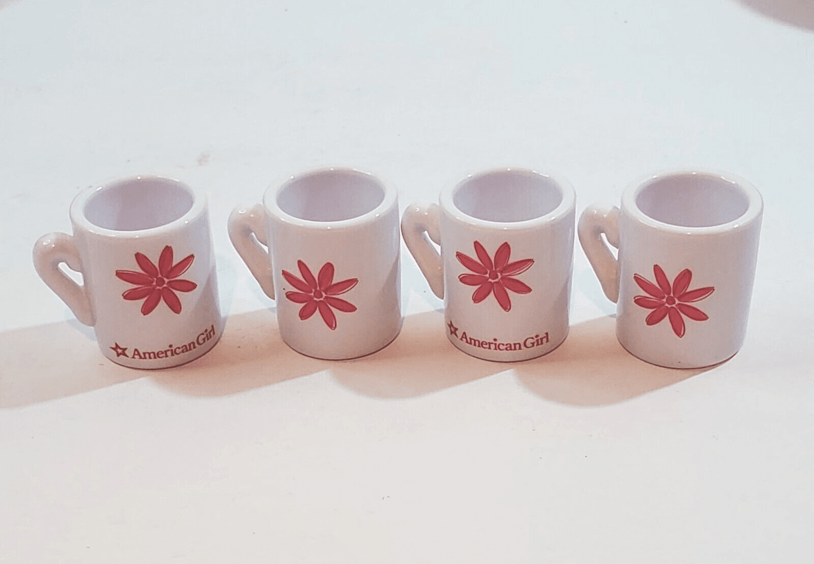Lot of 4 American Girl Plastic Mugs Replacement Parts Coffee Cups Tea Set - Thumbnail 2