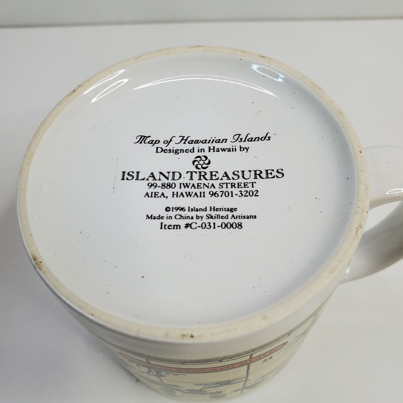 Vintage 1996 Island Heritage Treasures Map of Hawaiian Islands Coffee Tea Mug - Thumbnail 5