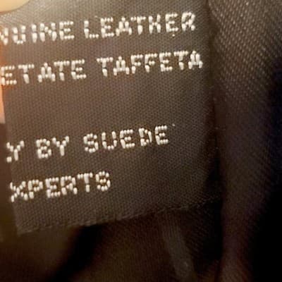 Vtg Michael Hoban for North Beach Black Green Leather Bomber Jacket Sz 7/8 HOBO - Thumbnail 4