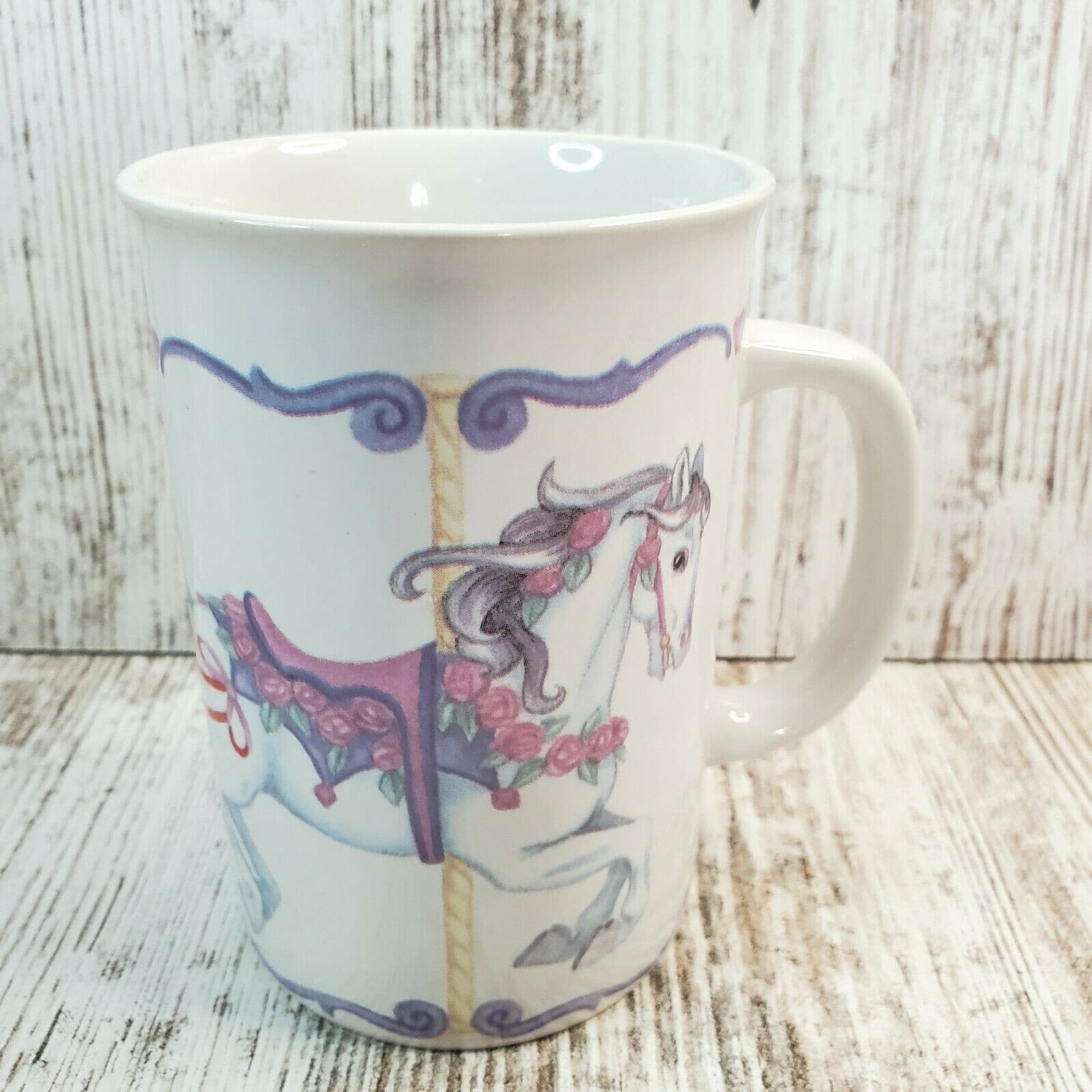 Vintage Otagiri Advantage Collection Carousel Horse Coffee Mug Karen Armstrong