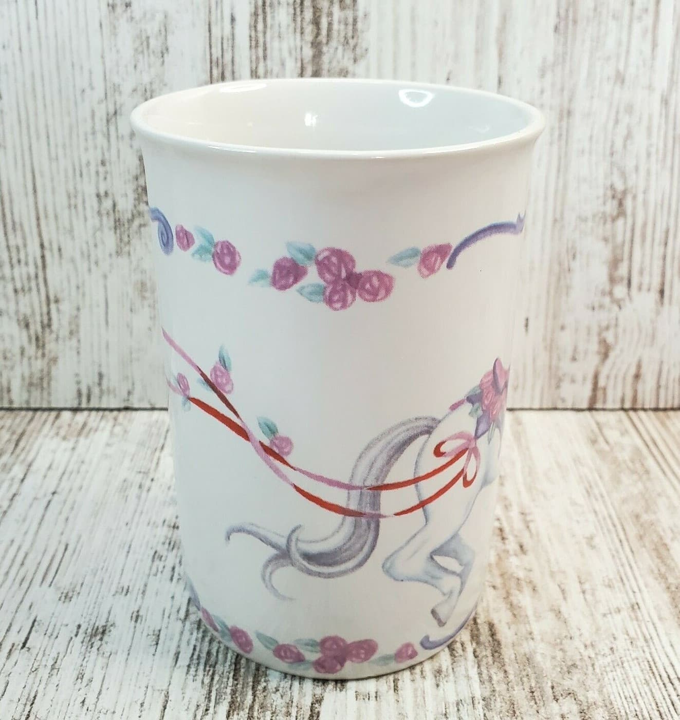 Vintage Otagiri Advantage Collection Carousel Horse Coffee Mug Karen Armstrong - Thumbnail 2