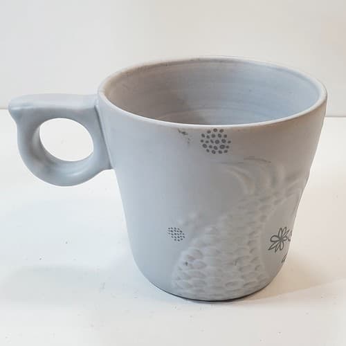 Starbucks Mermaid Embossed Gray Coffee Mug Cup 12oz Siren Tail Anniversary 2016 - Thumbnail 3