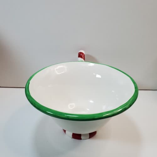 Vintage Department 56 Christmas Holiday Wide Mouth Coffee Mug Tea Cup Candy Cane - Thumbnail 5