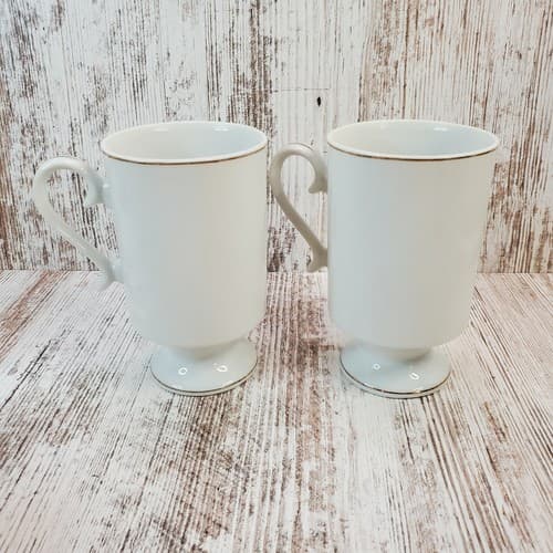 Pennsylvania Dutch Country Ceramic Coffee Tea Mugs Cups Flowers Birds Set of 2 - Thumbnail 4