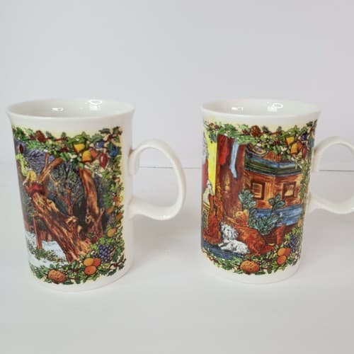 DUNOON Stoneware Christmas Cups Mugs Christmas Cheer Series Scotland Set of 2 - Thumbnail 7