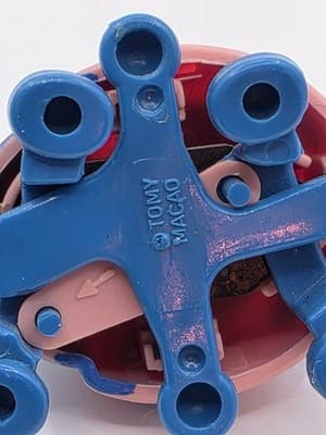 Vintage 1970s Tomy Macao Miniature Wind Up Toy Ladybug Pink Blue Antenna VIDEO - Thumbnail 5