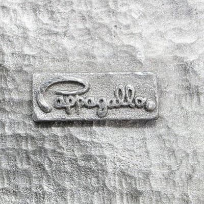 Vintage 90s PAPPAGALLO Pewter Tone Metal Two Piece Belt Buckle Abstract Y2K - Thumbnail 5