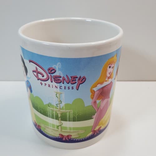 Vtg Disney Princess Ceramic Mug Houston Harvest Gift Collection Belle Snow White - Thumbnail 2