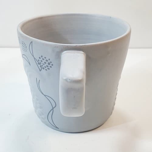 Starbucks Mermaid Embossed Gray Coffee Mug Cup 12oz Siren Tail Anniversary 2016 - Thumbnail 4