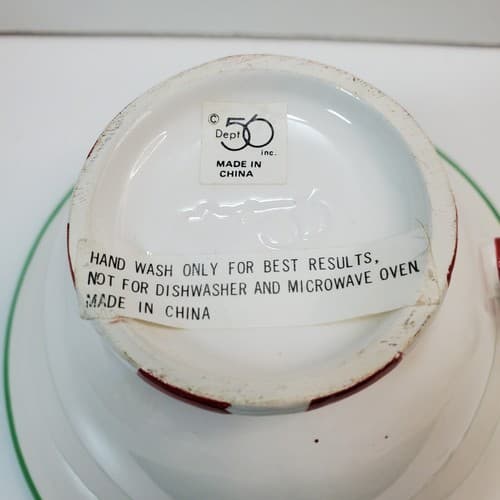 Vintage Department 56 Christmas Holiday Wide Mouth Coffee Mug Tea Cup Candy Cane - Thumbnail 6