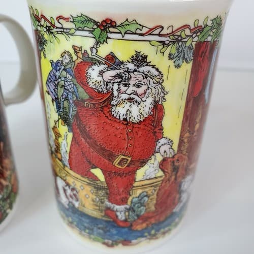 DUNOON Stoneware Christmas Cups Mugs Christmas Cheer Series Scotland Set of 2 - Thumbnail 3