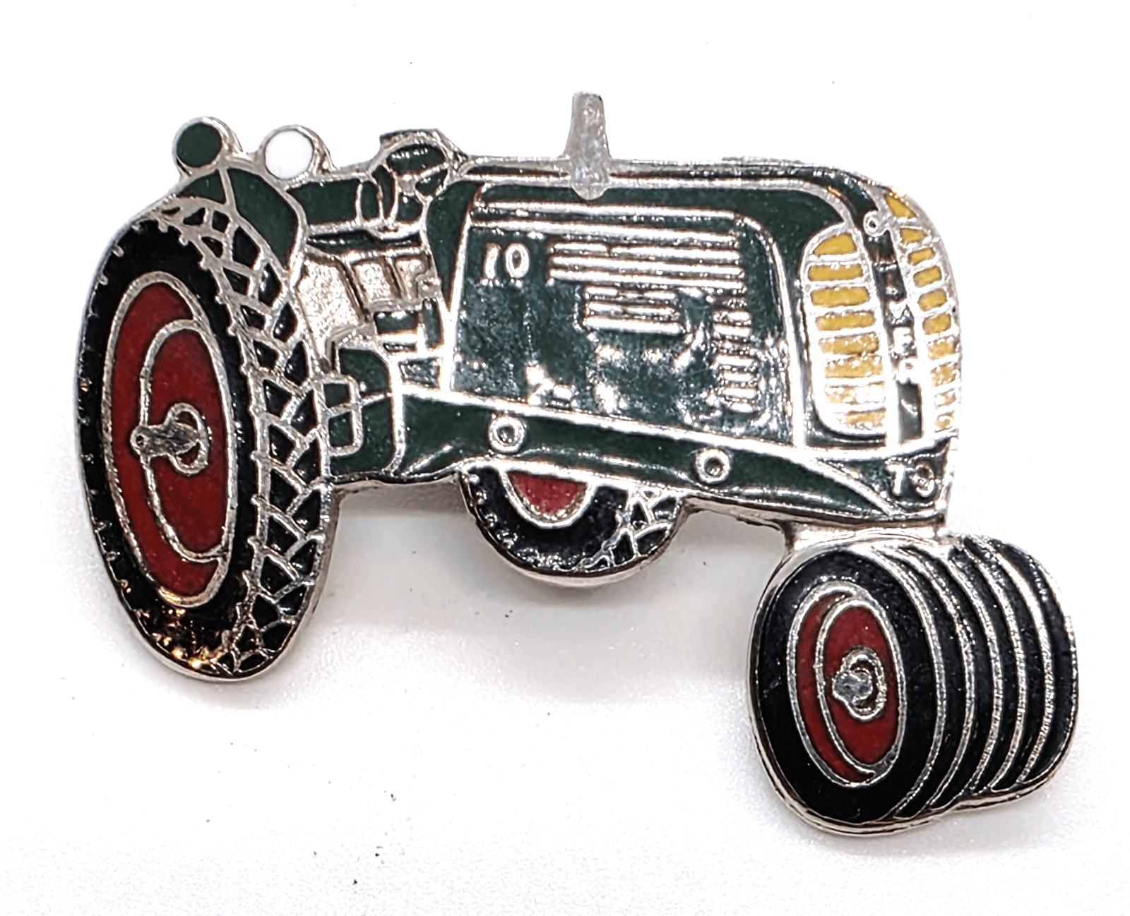 Vintage Oliver Model 70 Tractor Silver Tone and Enamel Lapel Cap Tack Pin 2 inch