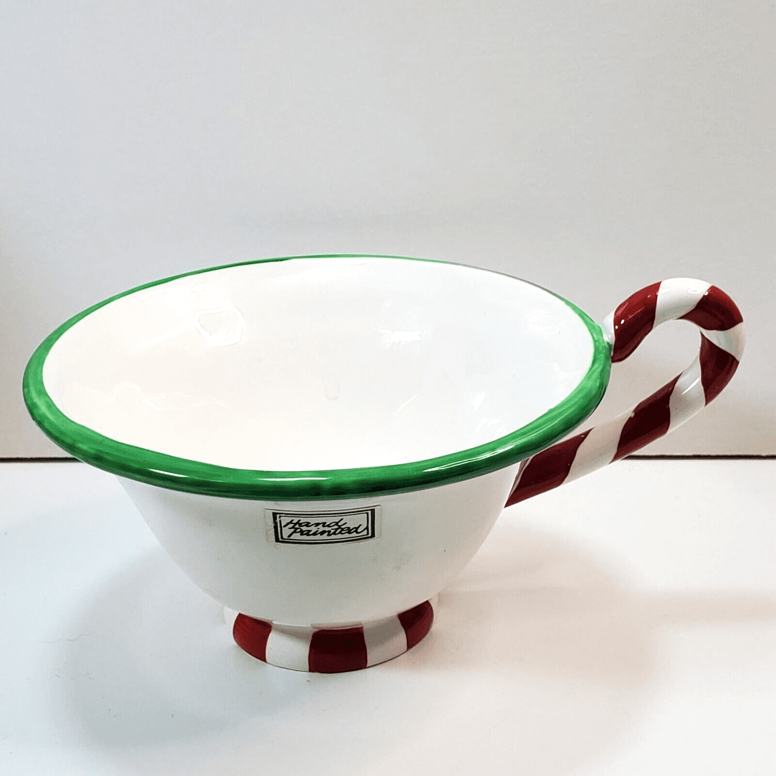 Vintage Department 56 Christmas Holiday Wide Mouth Coffee Mug Tea Cup Candy Cane