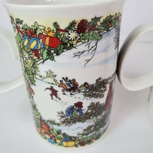 DUNOON Stoneware Christmas Cups Mugs Christmas Cheer Series Scotland Set of 2 - Thumbnail 12