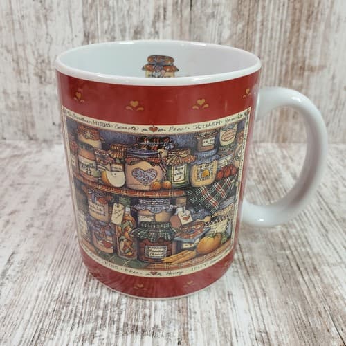 Lang & Wise Virginia's Preserves Susan Winget 1997 Collector Coffee Tea Mug Cup