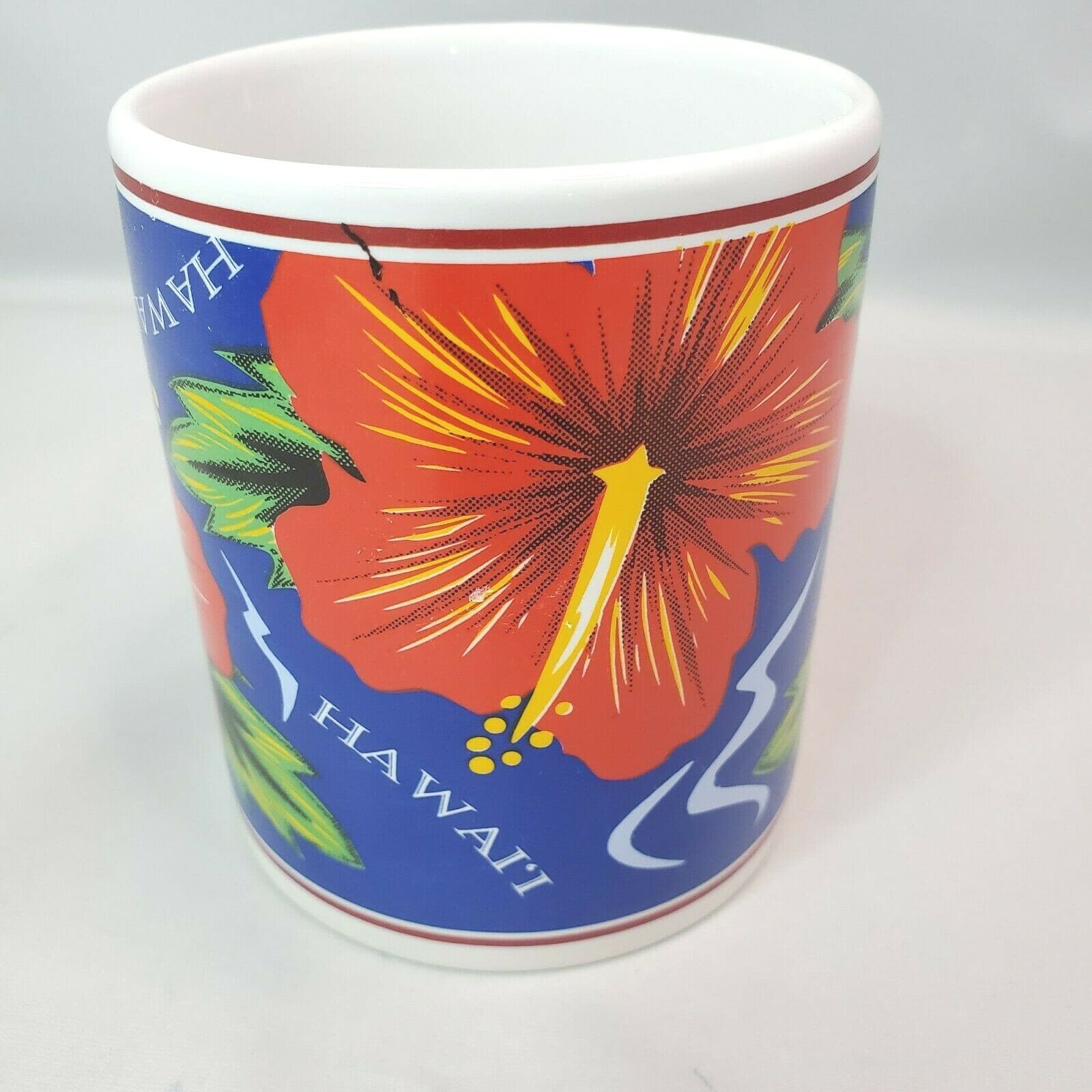 Hilo Hattie The Store of Hawaii Flower Red Hibiscus Coffee Tea Mug Cup 1996 - Thumbnail 2