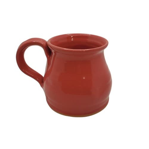 Manitoqua Handthrown Coffee Mug 2015 Joshua Mogck Pottery Red Holland Michigan - Thumbnail 3
