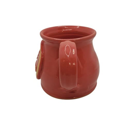 Manitoqua Handthrown Coffee Mug 2015 Joshua Mogck Pottery Red Holland Michigan - Thumbnail 2
