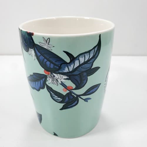 2021 Starbucks Mint Green Floral Design W/ Mermaid Logo Coffee Cup Tea Mug 10oz - Thumbnail 2