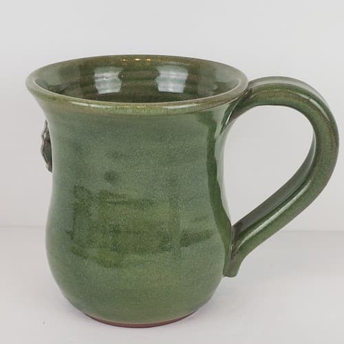 Vintage Mudworks USA 3D Elephant Zoo Pottery Green Gray Coffee Tea Mug Cup - Thumbnail 3