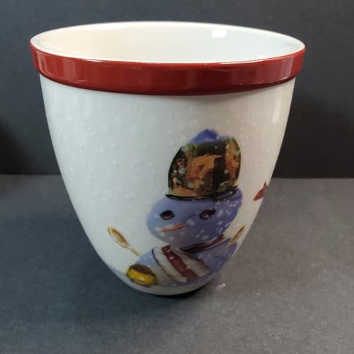 Williams-Sonoma Nordic Elf Coll w/ Snowman Christmas Coffee Cocoa Tea Mug Cup - Thumbnail 2