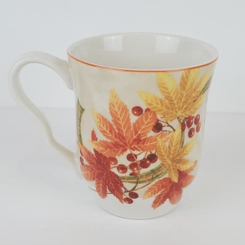 222 Fifth Autumn Celebrations Leaves Acorns Berries Coffee Tea Mug Cup - Thumbnail 3