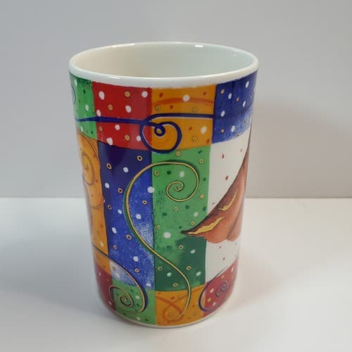 Vintage Dunoon Jolly Christmas Bird Mug Design by Jane Heyes Made in Scotland - Thumbnail 2