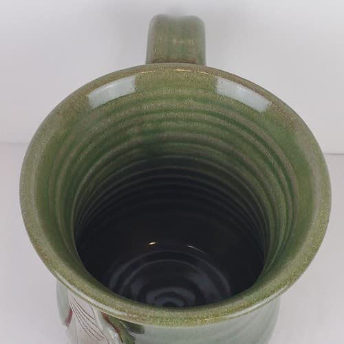 Vintage Mudworks USA 3D Elephant Zoo Pottery Green Gray Coffee Tea Mug Cup - Thumbnail 5