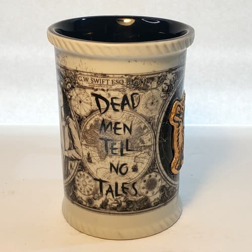 Disney Parks Pirates of the Caribbean Tall Coffee Mug Cup Dead Men Tell No Tales - Thumbnail 2