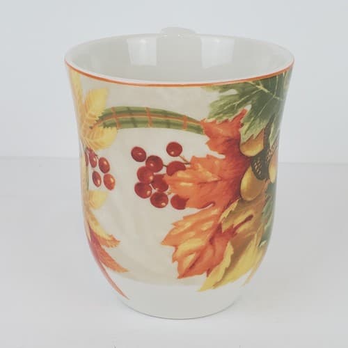 222 Fifth Autumn Celebrations Leaves Acorns Berries Coffee Tea Mug Cup - Thumbnail 4