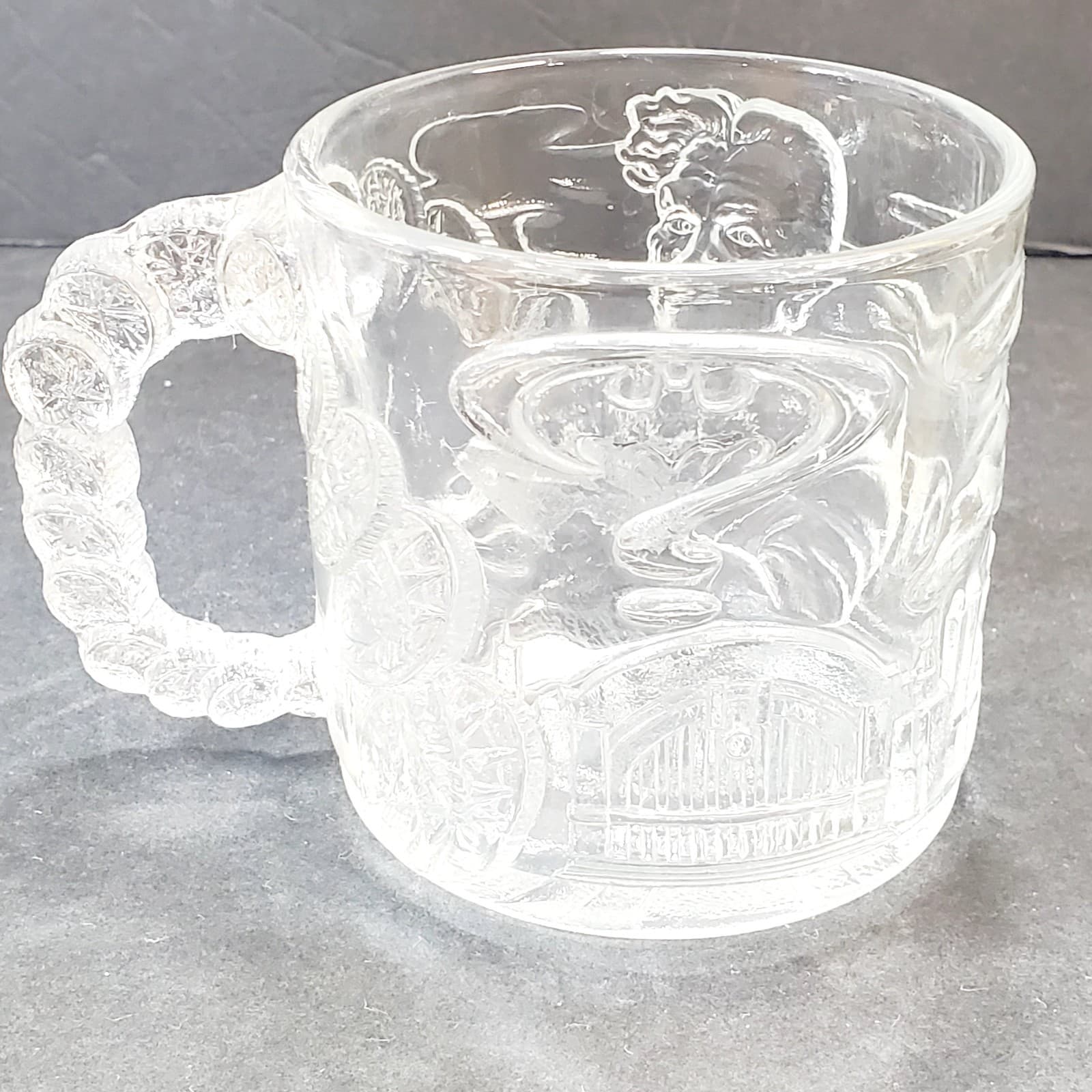 Vintage McDonald's Batman Forever Two Face Clear Glass Cup Mug 1995 DC Comics - Thumbnail 3