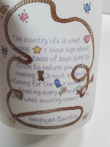 Vintage 1994 Precious Moments Hallelujah Country Mug Western Cowboy Rodeo Rope - Thumbnail 7