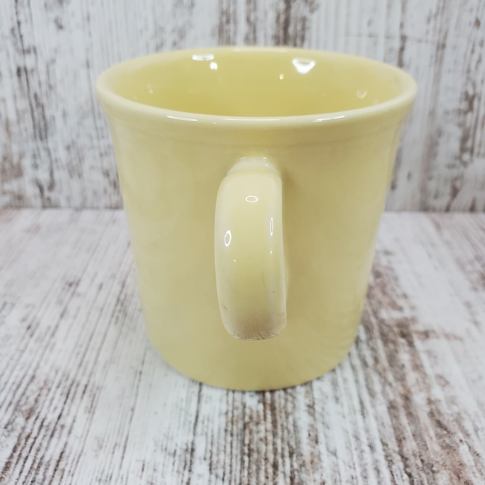 Fiesta Homer Laughlin Fiestaware Yellow Ring Handle Coffee Mug Tom & Jerry - Thumbnail 2