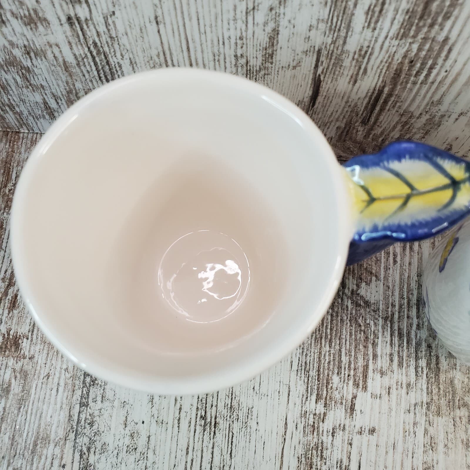 Spode Imperial Garden Set of 2 Retired Coffee Tea Mug Cup Blue & Yellow Floral - Thumbnail 4