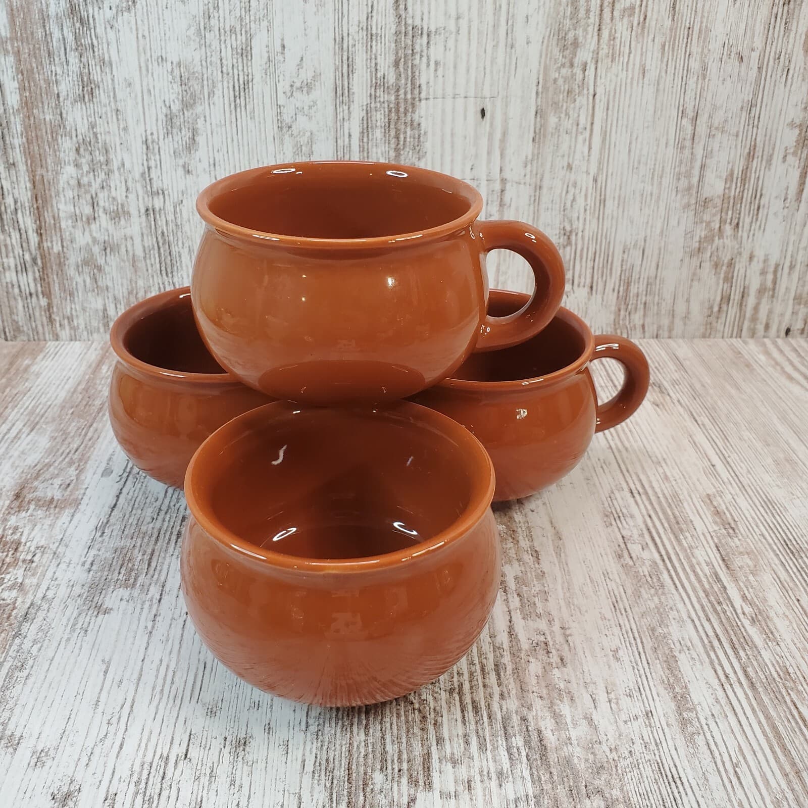 Vintage Mikasa Bob Van Allen Couture Copper Japan Coffee Tea Mugs Cups Set of 4
