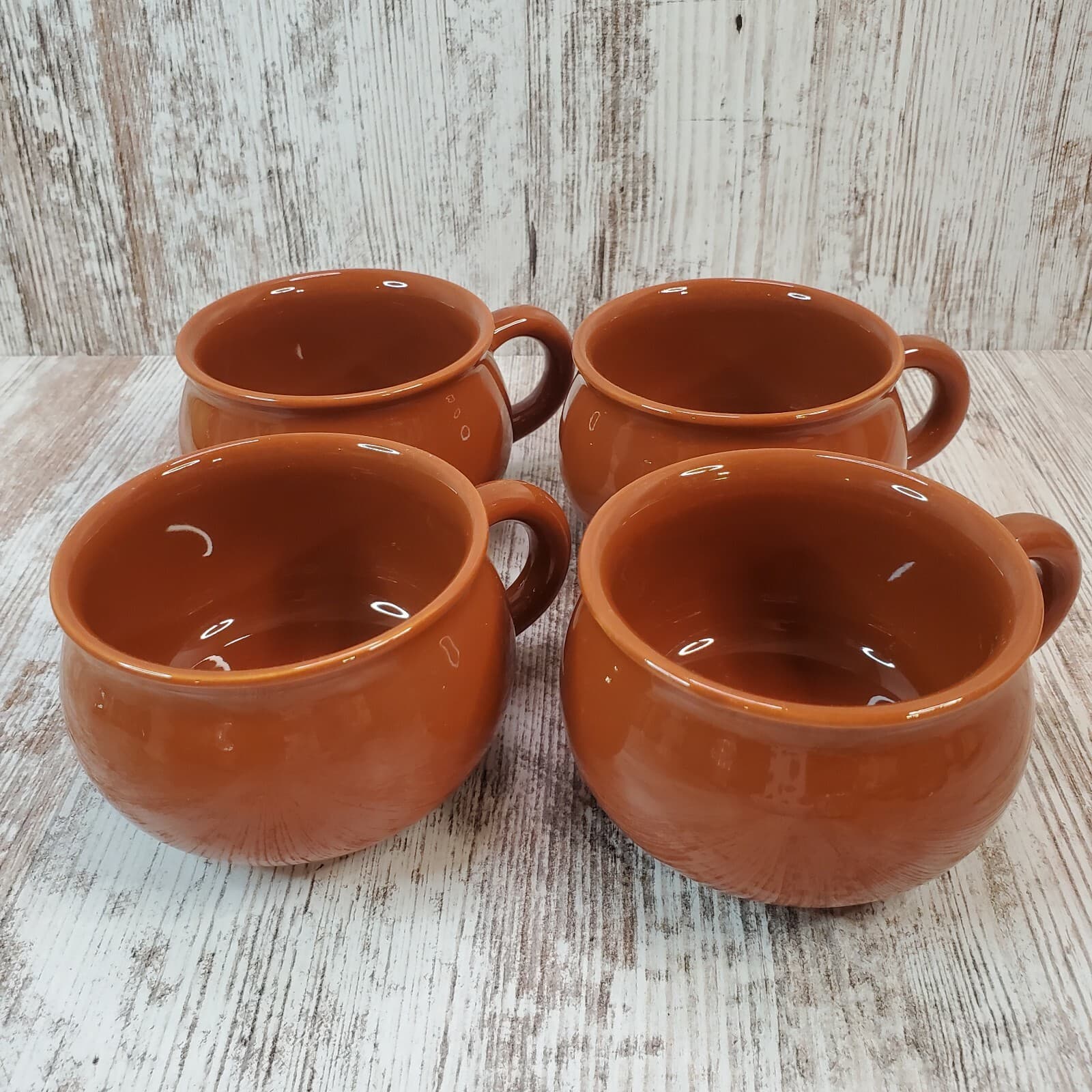 Vintage Mikasa Bob Van Allen Couture Copper Japan Coffee Tea Mugs Cups Set of 4 - Thumbnail 3
