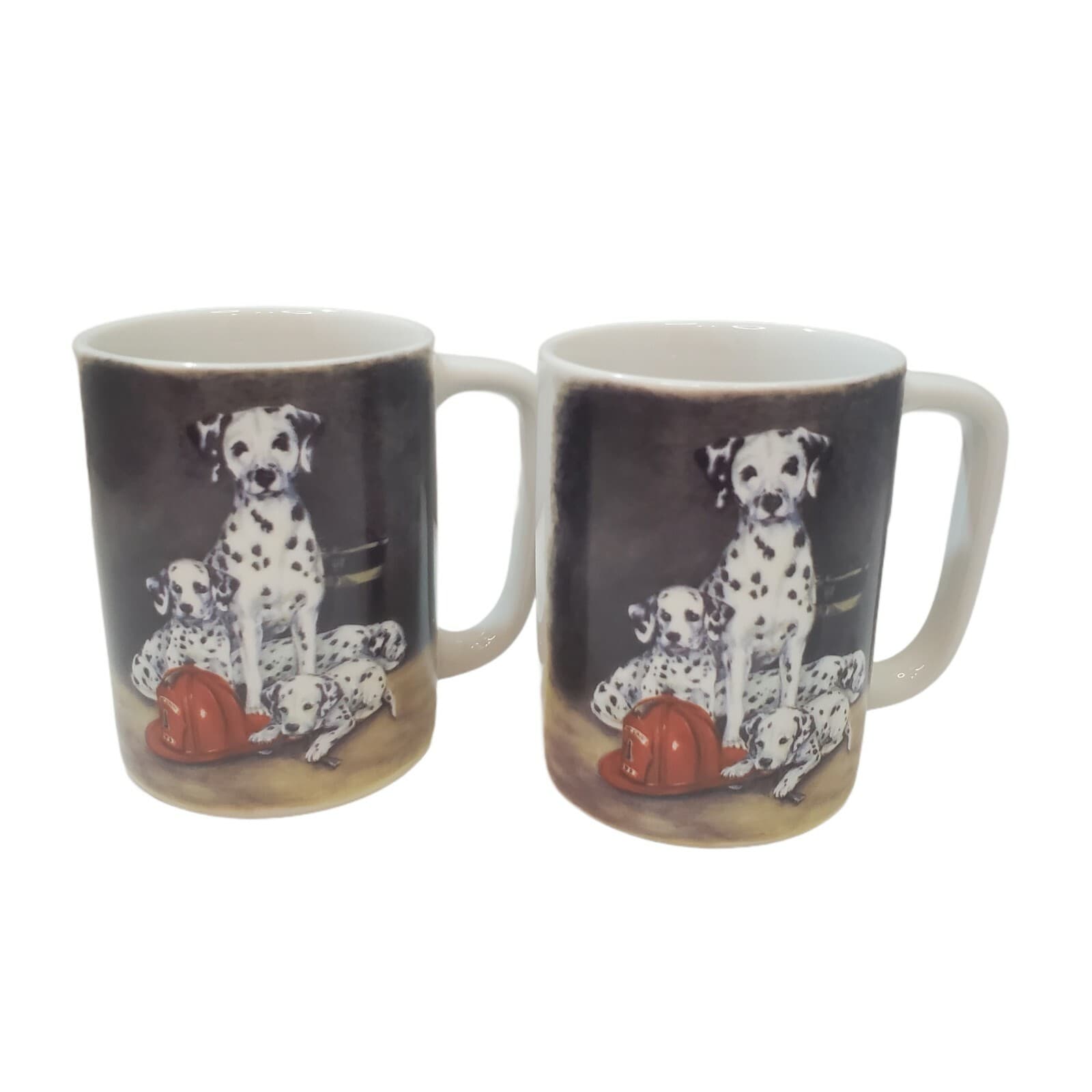 Otagiri Dalmation Firehouse Linda Picken Design Coffee Tea Cups Mugs Japan Dogs