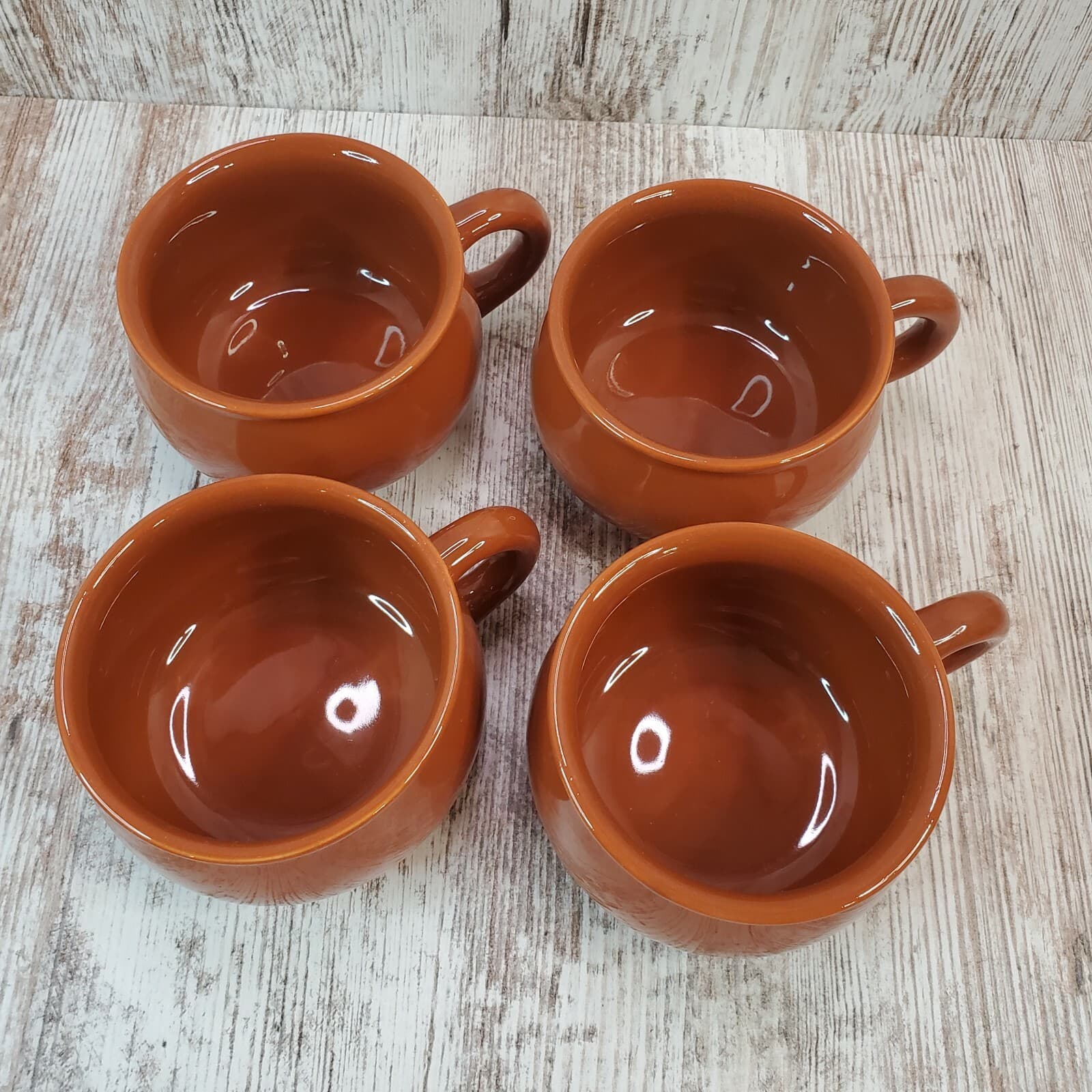 Vintage Mikasa Bob Van Allen Couture Copper Japan Coffee Tea Mugs Cups Set of 4 - Thumbnail 4