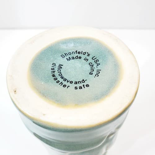 Shonfeld's Tiki Mug Tumbler Cup Glazed Ceramic Green Hawaiian Tribal Mask - Thumbnail 6