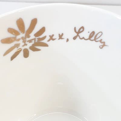 Lilly Pulitzer HIGH MAINTENANCE Blue Green Gold Large Floral Coffee Mug Cup - Thumbnail 2