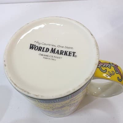 World Market 3 pc Asian Tea Infuser Mug With Lid & Strainer Lotus Floral Pattern - Thumbnail 11