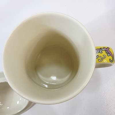 World Market 3 pc Asian Tea Infuser Mug With Lid & Strainer Lotus Floral Pattern - Thumbnail 7