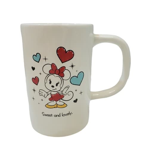 Disney Parks Minnie Mouse Sweet and Lovely Tall Wavy Coffee Tea Cup Mug
