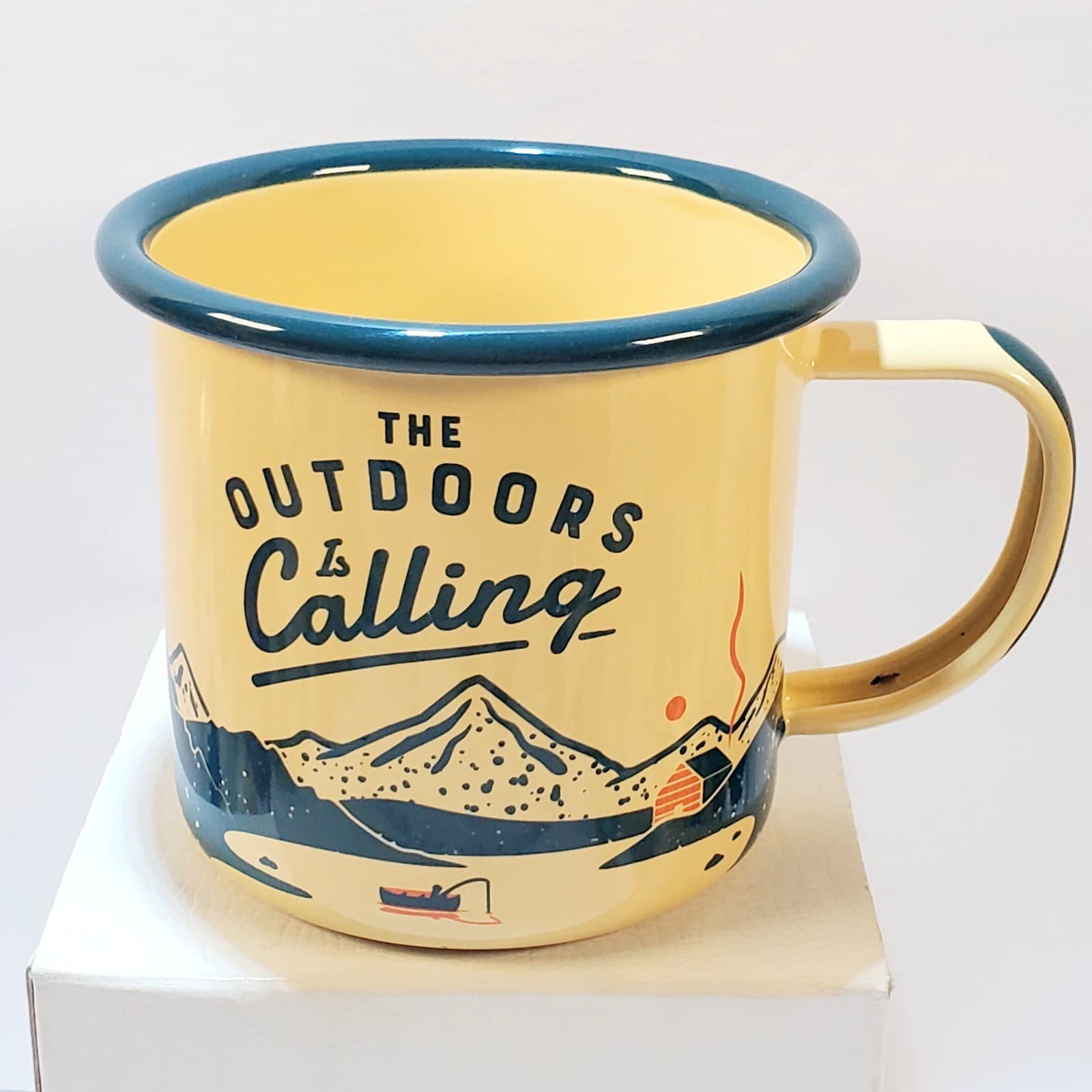 Gentleman's Hardware The Outdoors Is Calling Enamel Camping Decorative Mug 11 oz