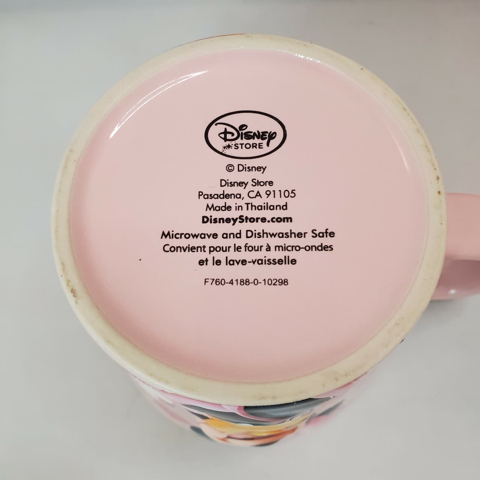 Disney Store Minnie Mouse 3-D Pink Mug Sparkle Hearts 14 OZ - Thumbnail 6