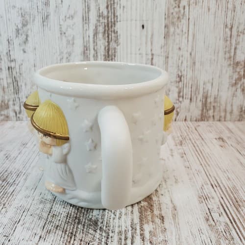 Hallmark 3D Praying Angels With Stars Ceramic Coffee Mug 4” Houston Harvest. - Thumbnail 4