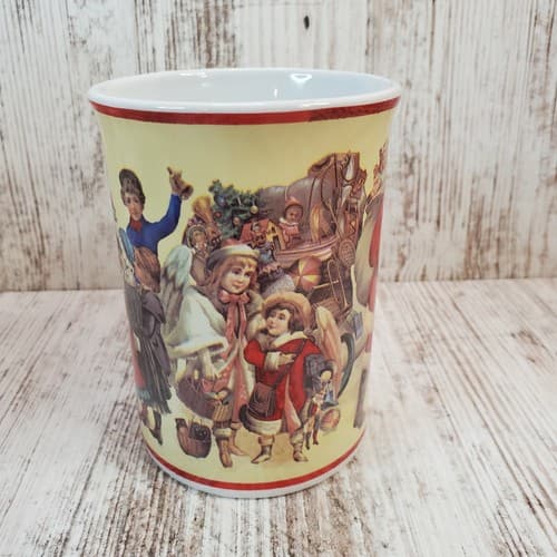 Vintage Heidel Confiserie Merry Christmas Santa Angel Coffee Tea Mug Cup Holiday - Thumbnail 3