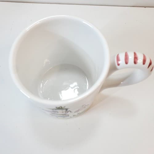Vintage Made in Italy for Gumps Ceramic Oriental Design Coffee Tea Mug Cup - Thumbnail 2