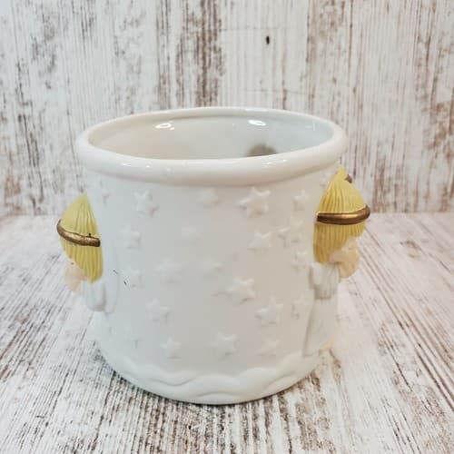 Hallmark 3D Praying Angels With Stars Ceramic Coffee Mug 4” Houston Harvest. - Thumbnail 2
