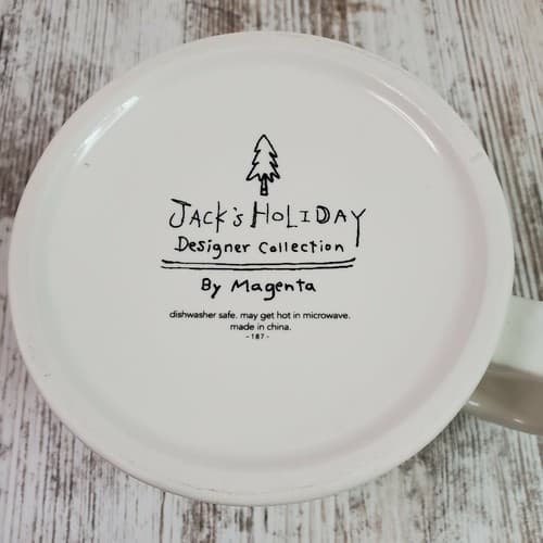Magenta Jack's Holiday Large Christmas Mug Cup Coffee Tea Kitchen Bunny Rabbit - Thumbnail 7